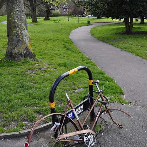 20160419_Haringey_Avenue-Garden_Remnants-of-a-bicycle
