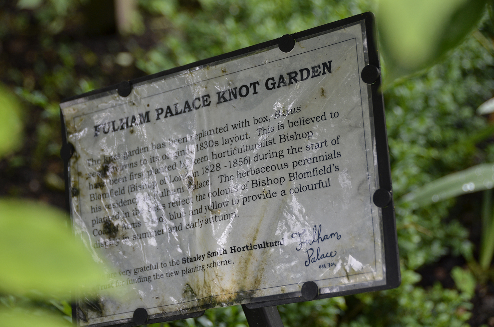 20160618-Fulham-Palace_Knot-Garden-Sign_Summer_Detail_OGS