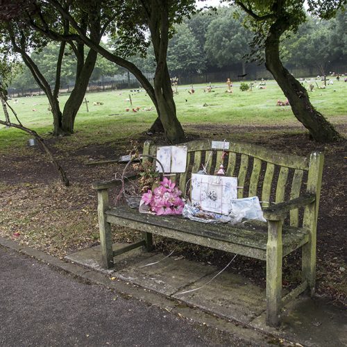 20160728_Enfield_Islington-and-Camden-Cemetery_Bench-full-of-memories