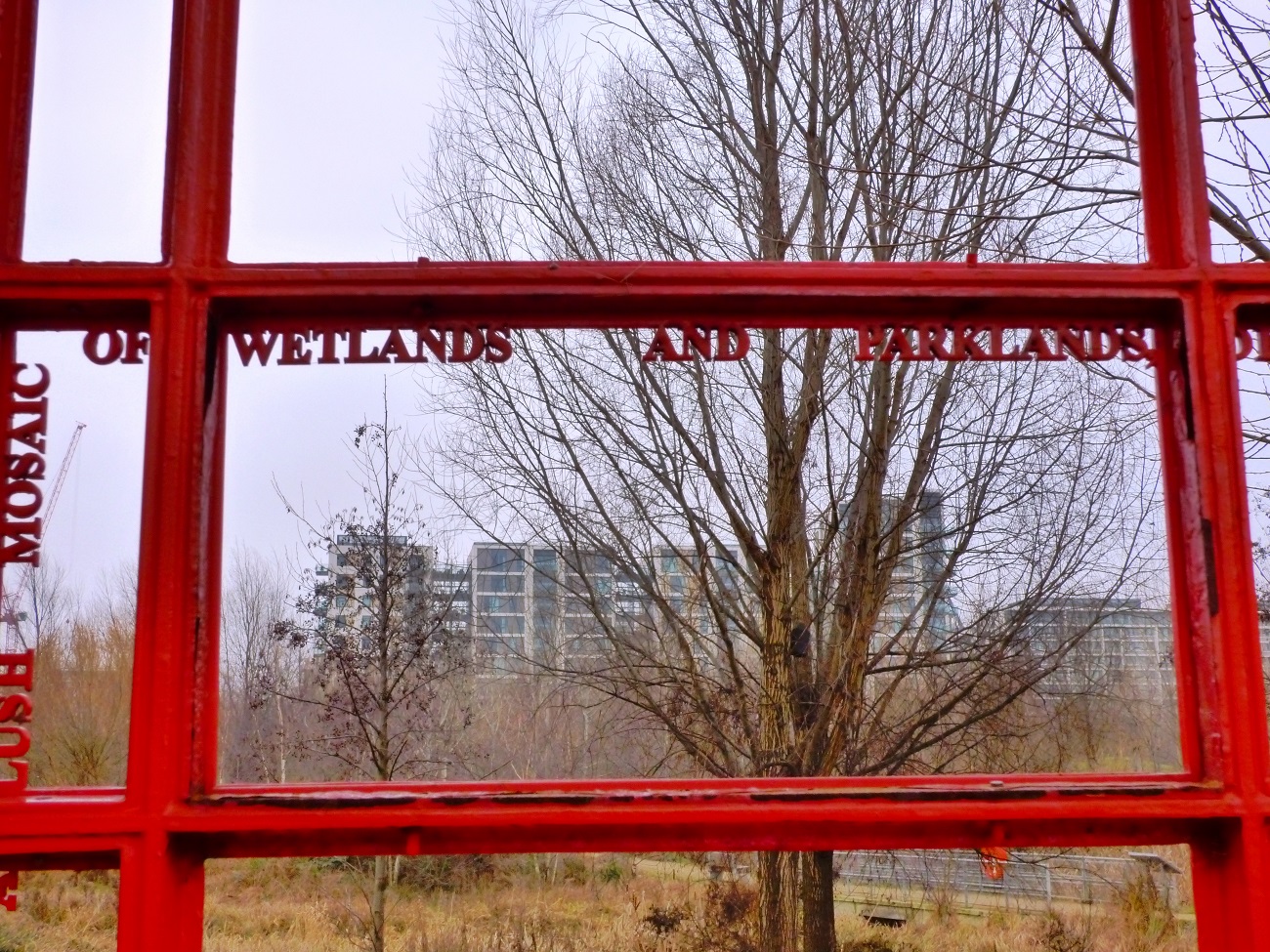 20170126_Newham_Wetlands-Walk-Olympic-Park_Wetlands-and-Parklands-view-from-inside-a-Phone-Box