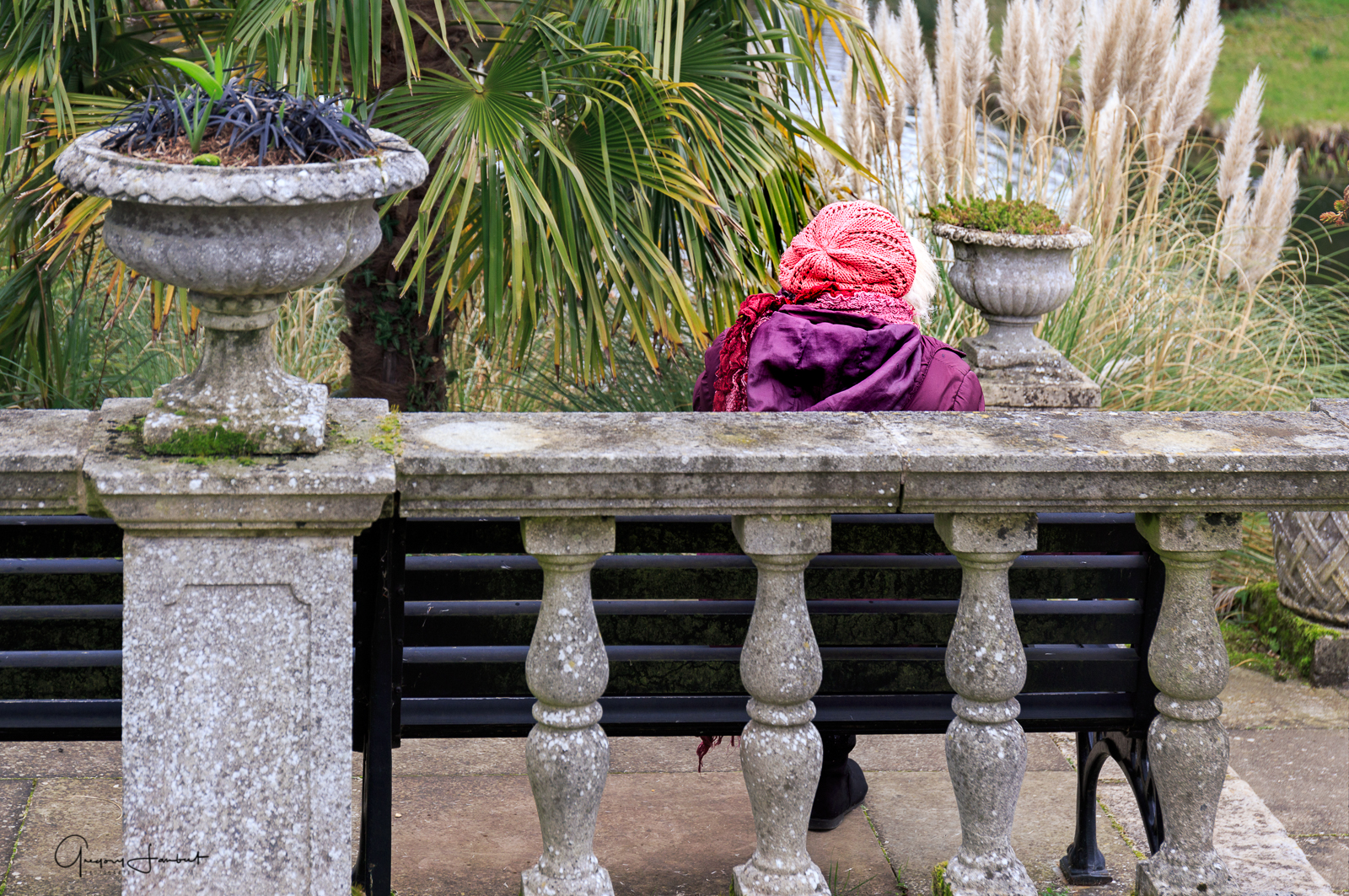 20170301_Enfield_Myddelton-House-Gardens_Lady-in-Pink-and-Purple